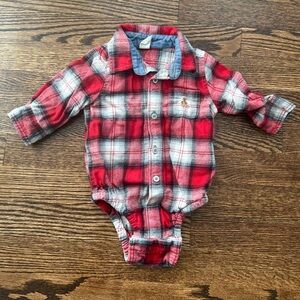 Holiday Flannel + Vest Bundle for 3-6mo